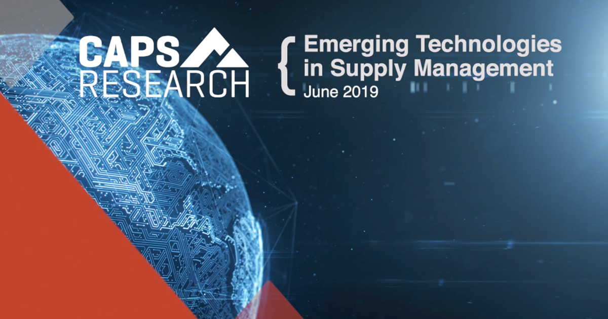 Emerging Technologies in Supply Management