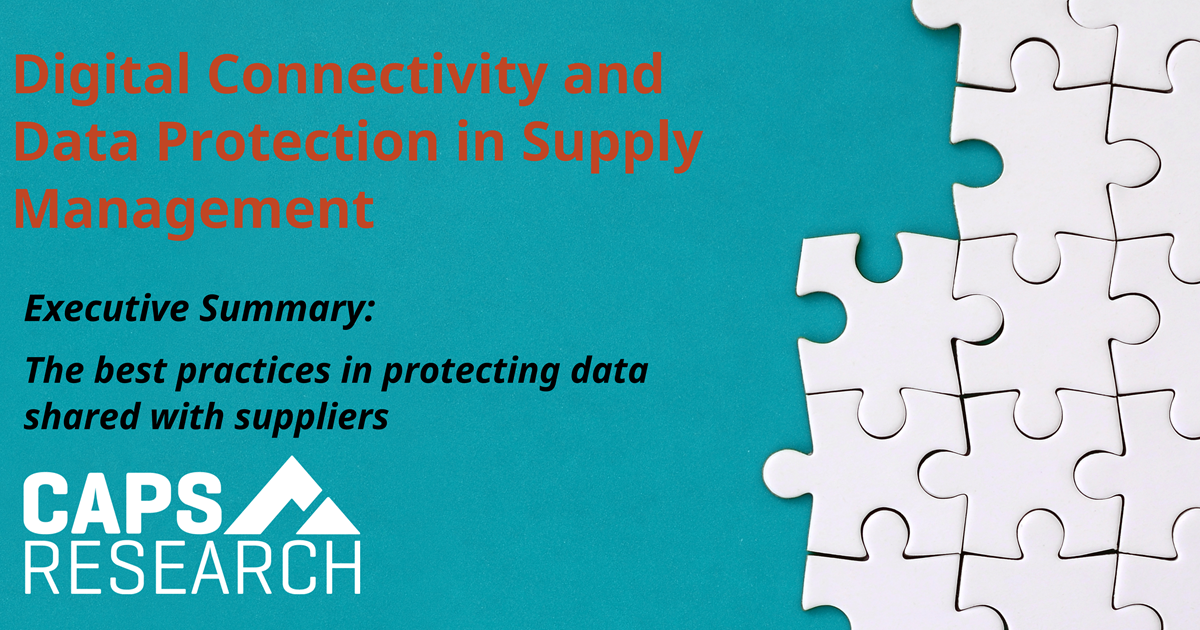 CAPS Research Article -Digital Connectivity and Data Protection in Supply Management